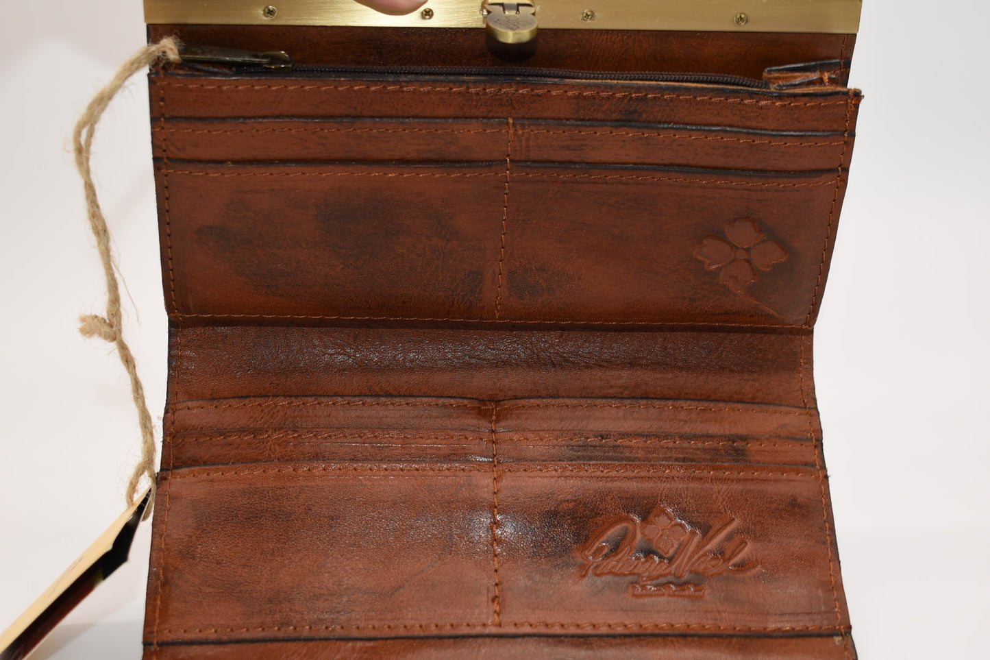 Patricia Nash Cauchy Wallet in Tooled Rust