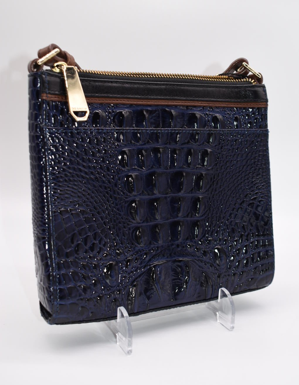 Brahmin Mimosa Crossbody Bag in Navy Creme Carlisle