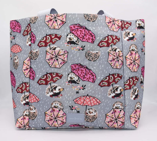 Vera Bradley Medium Tote Bag in "It's Raining Hedgehogs"