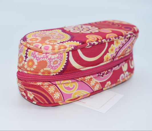 Vera Bradley Brush & Pencil Zip Case in "Raspberry Fizz" Pattern