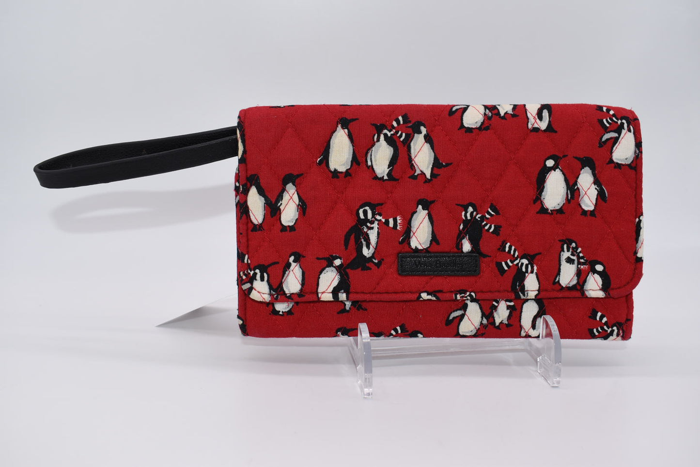 Vera Bradley Wallet Crossbody in "Playful Penguins - Red"