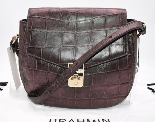 Brahmin Lizzie Crossbody Bag in Petrol Versilia