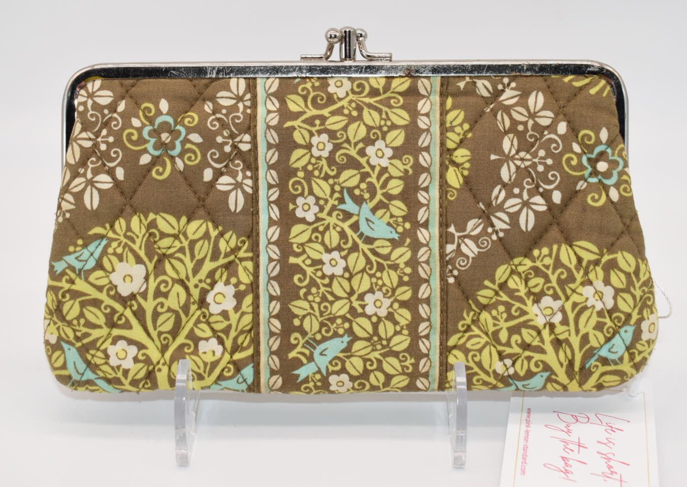 Vera Bradley Double Kisslock Wallet in "Sittin in a Tree" Pattern