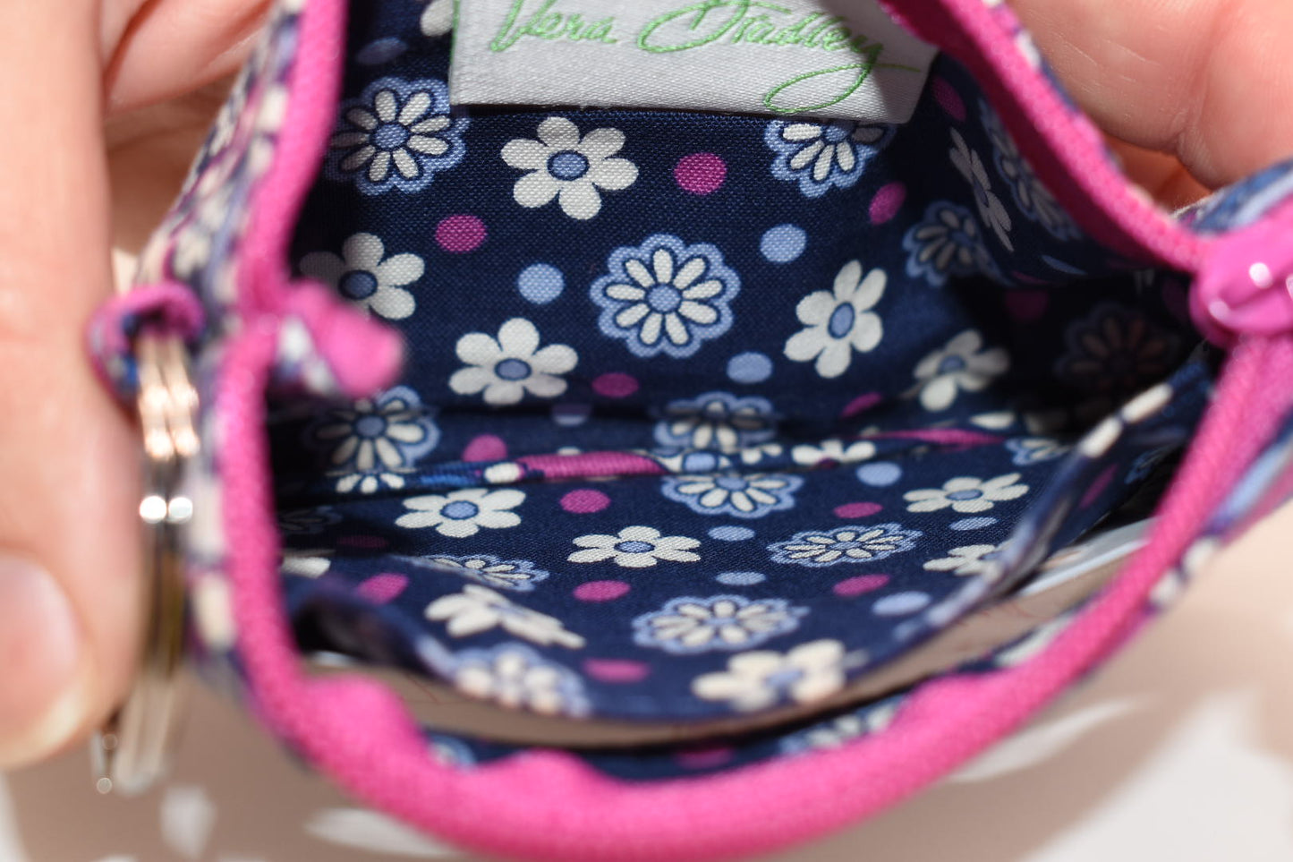 Vera Bradley Zip ID Case in "Boysenberry" Pattern