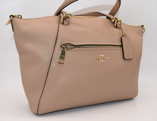 Coach Prairie Satchel Bag in Natural Tan