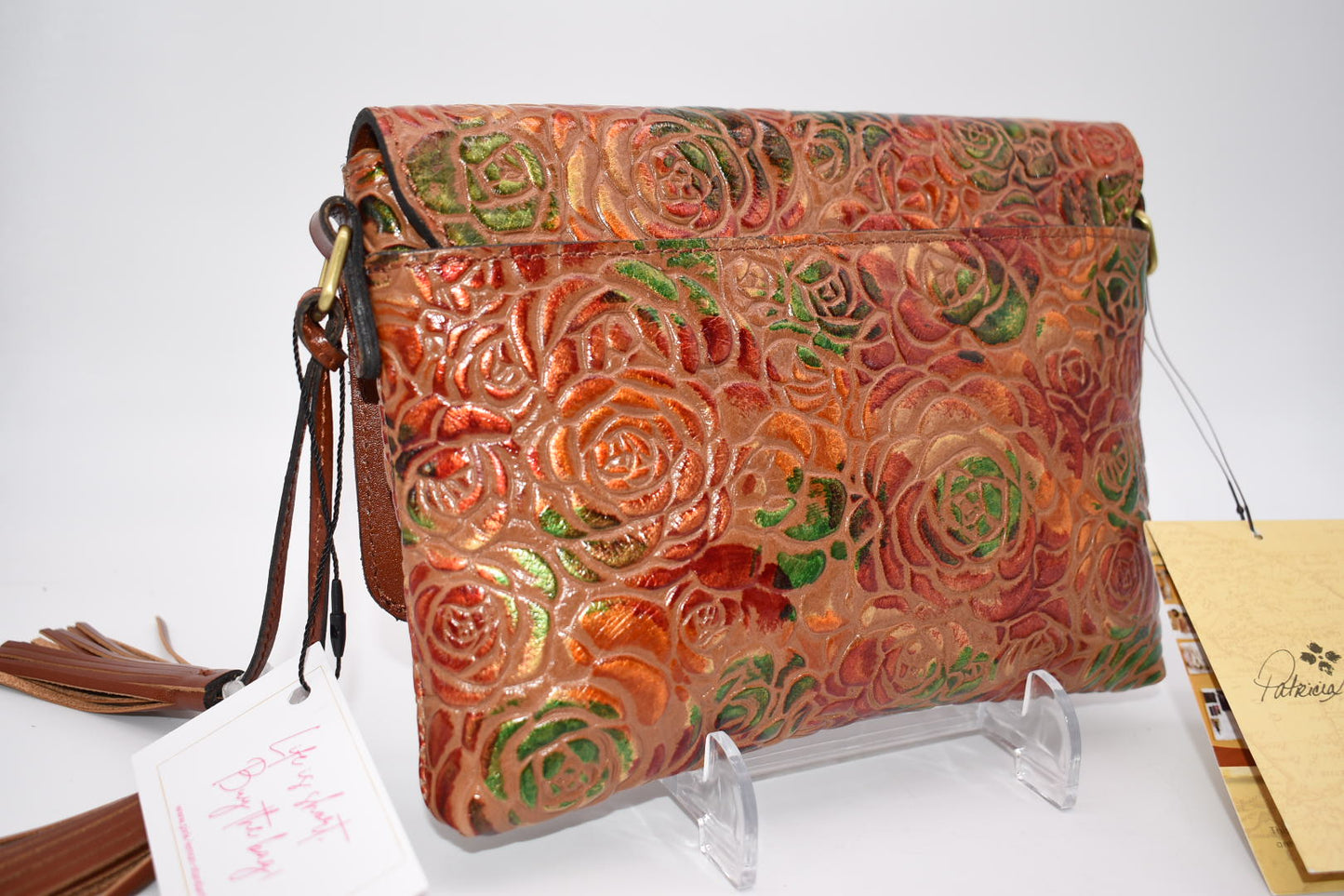 Patricia Nash Corfu Crossbody Bag in Glazed Floral Burnished