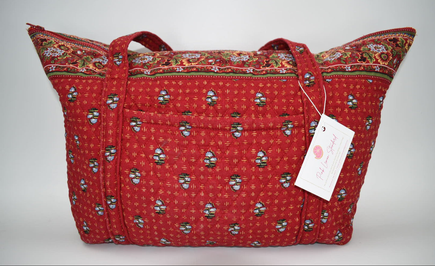 Vera Bradley Miller Travel Tote Bag in "Provincial Red-2000" Pattern