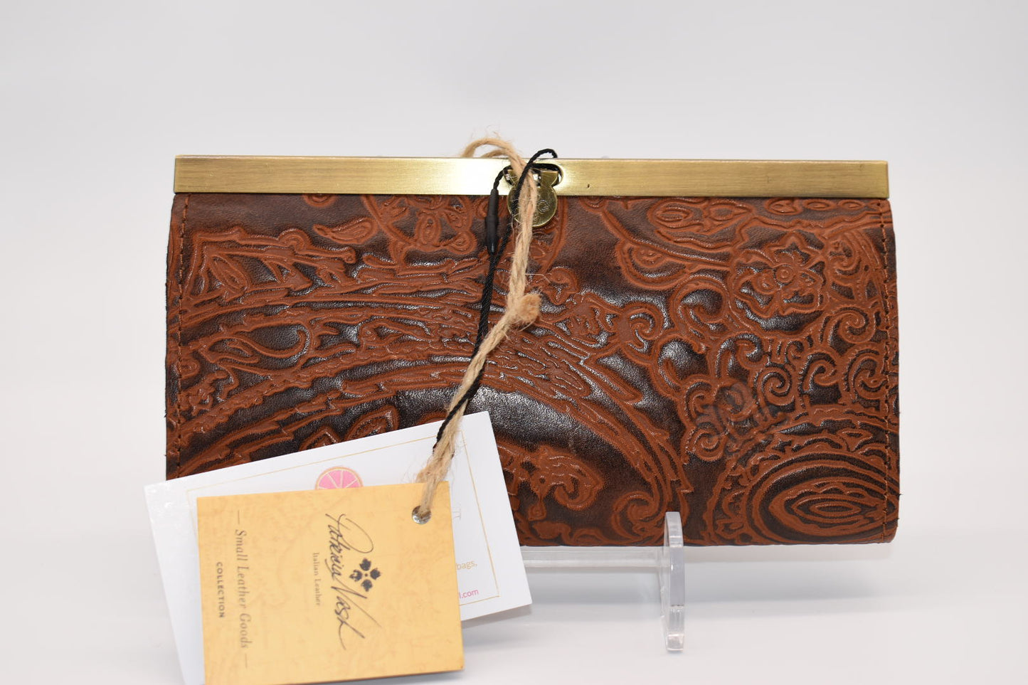 Patricia Nash Cauchy Wallet in Tooled Rust