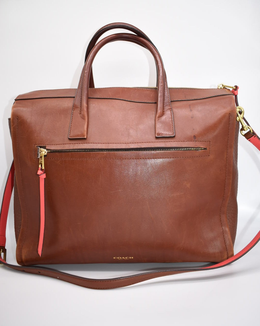 Coach top riley leather bag