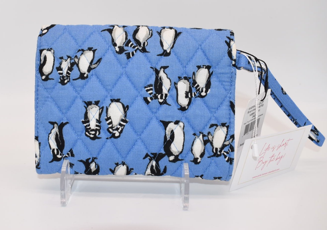 Vera Bradley Your Turn Smartphone Wristlet in Playful Penguins Blue