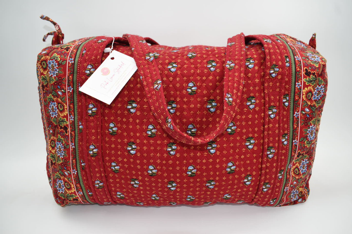 Vera Bradley Large Duffle Bag in "Provincial Red - 2000" Pattern