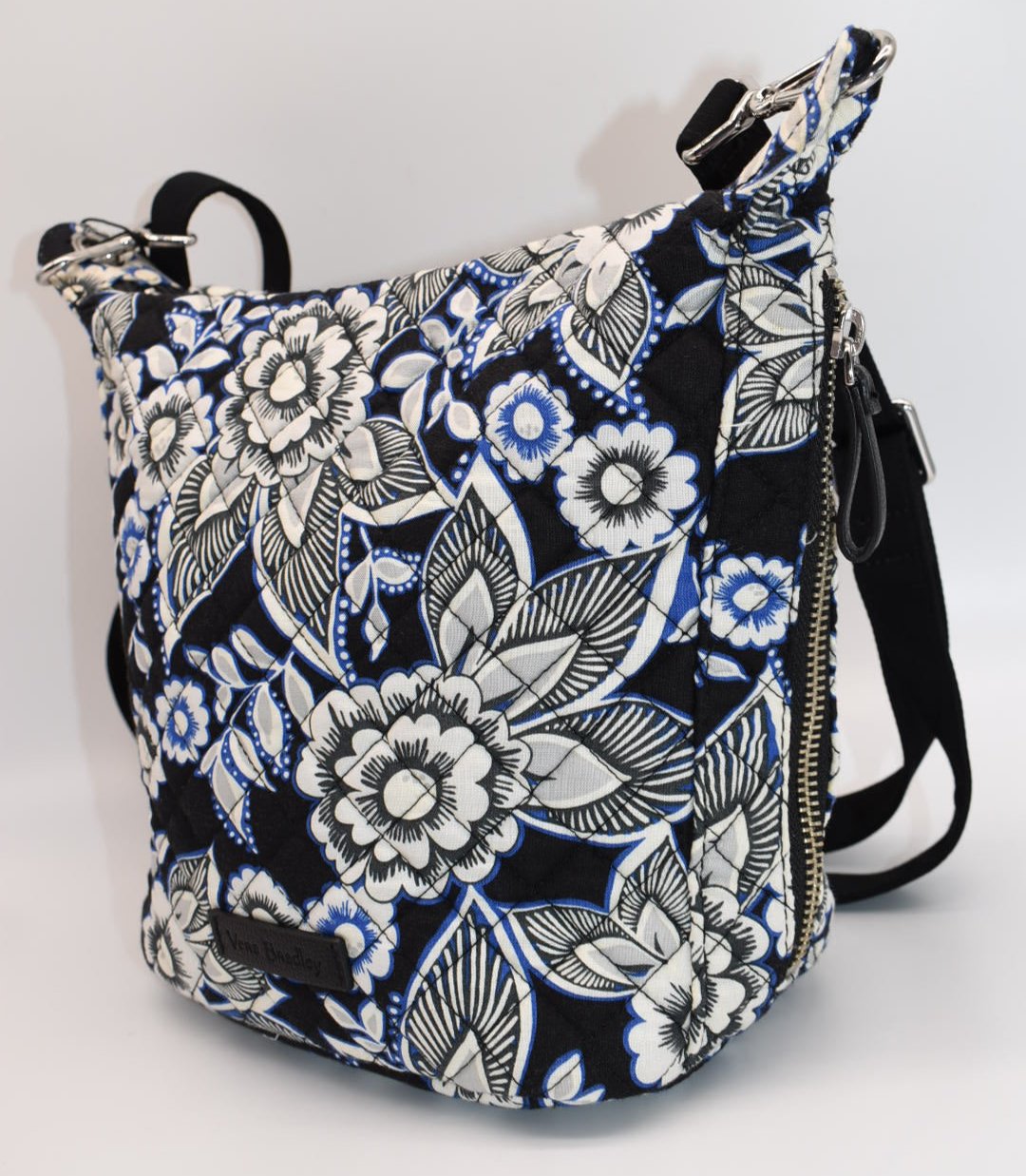 Vera Bradley Carson Small Hobo Crossbody Bag in Snow Lotus