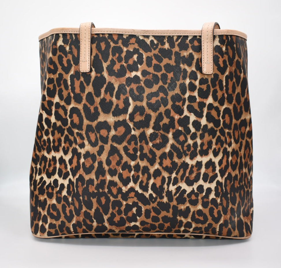 Coach ocelot leopard tote best sale