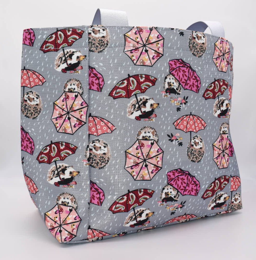 Vera Bradley Medium Tote Bag in "It's Raining Hedgehogs"