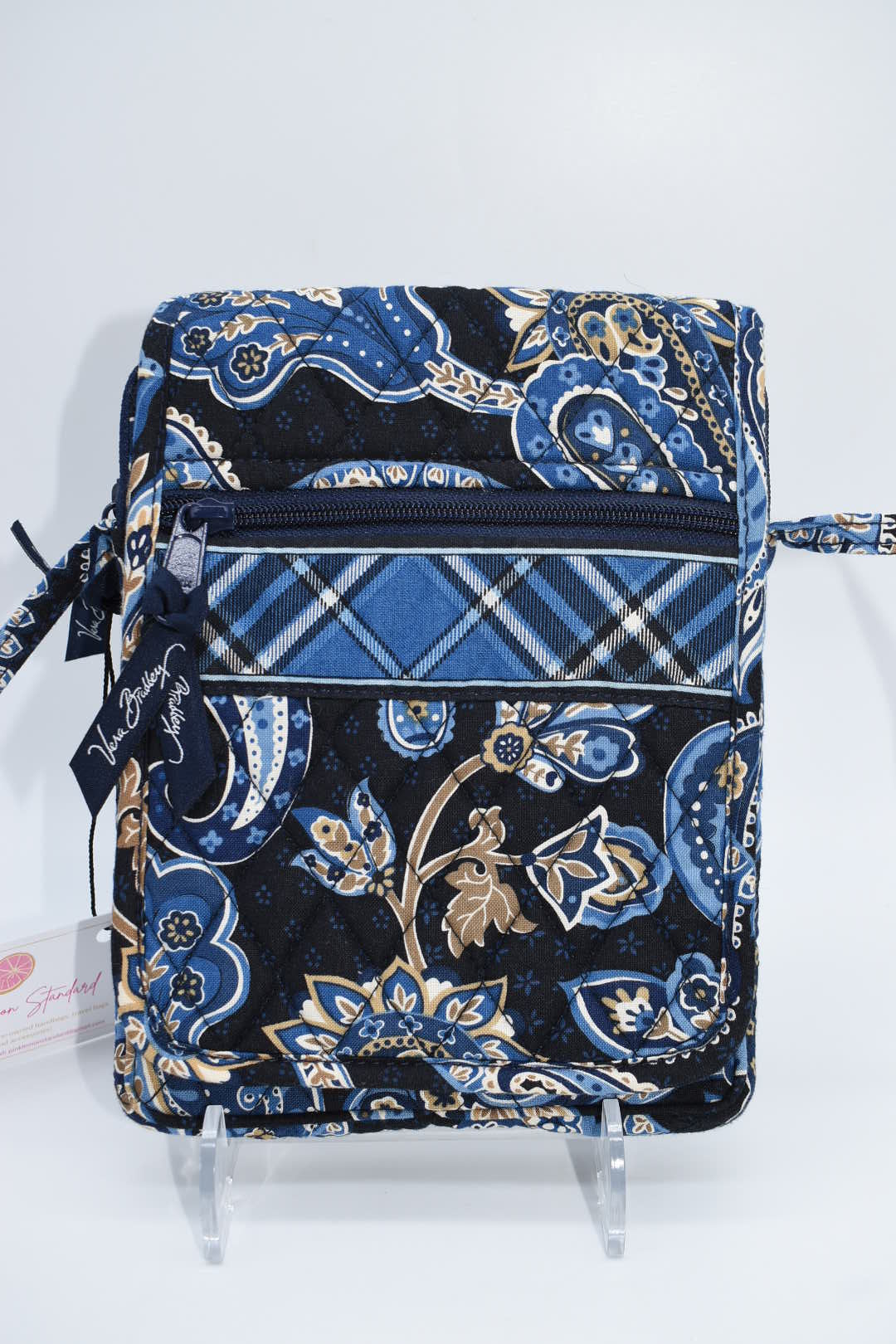 Vera Bradley Mini Hipster Crossbody Bag in "Windsor Navy" Pattern