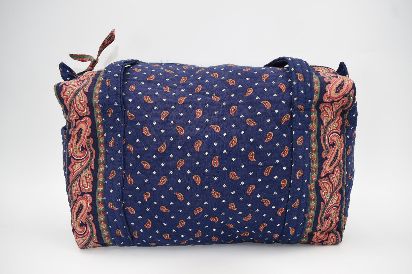 Vintage Vera Bradley Small Duffel Bag in "Regency Blue - 1987" Pattern