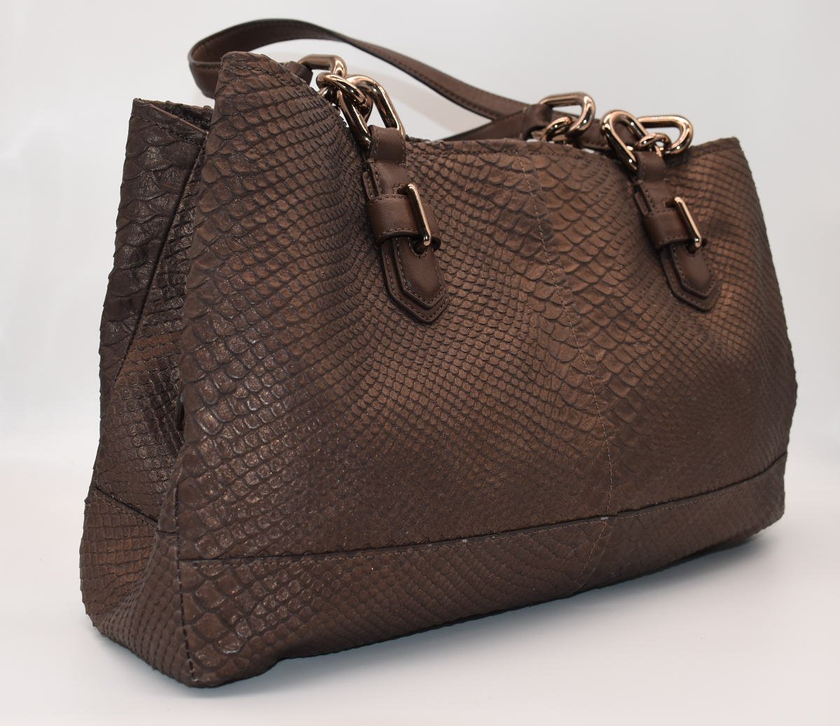 Coach Chelsea Python Embossed Jayden Carryall Tote Bag in Copper