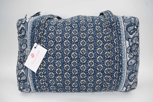 Vera Bradley Large Duffle Bag "Indigo 1997" Pattern