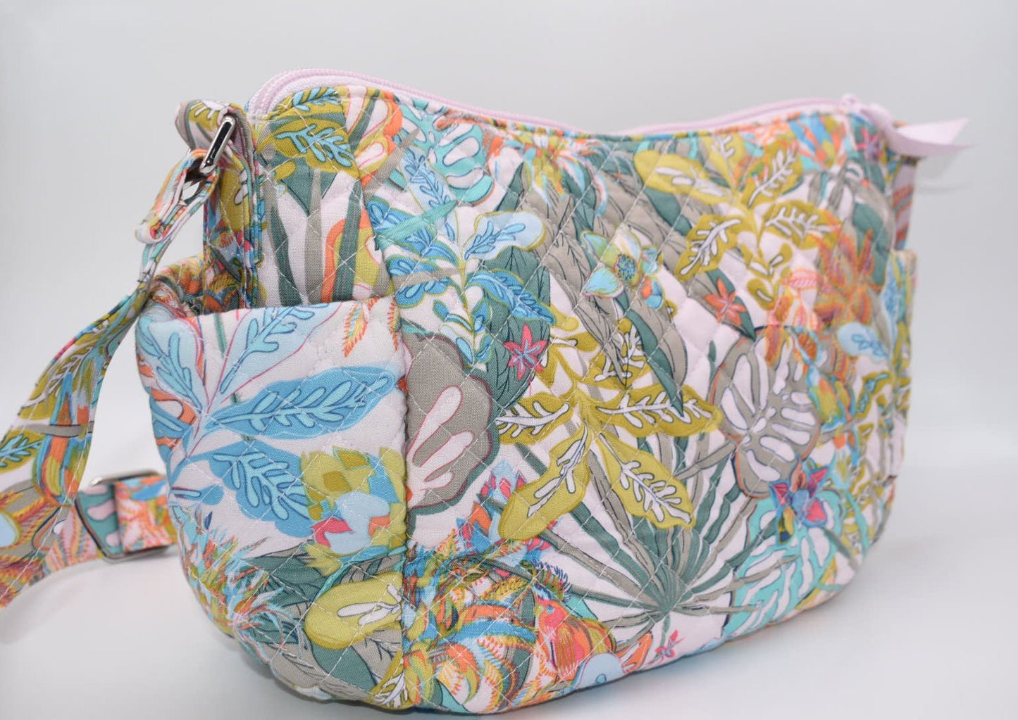 Vera Bradley On the Go Crossbody Bag in Rain Forest Canopy Pattern