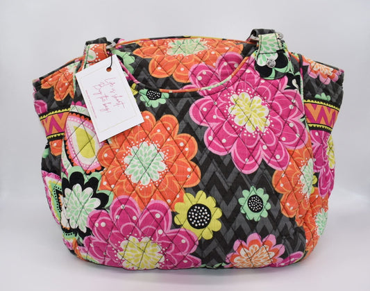 Vera Bradley Glenna Shoulder Bag in "Ziggy Zinnia" Pattern