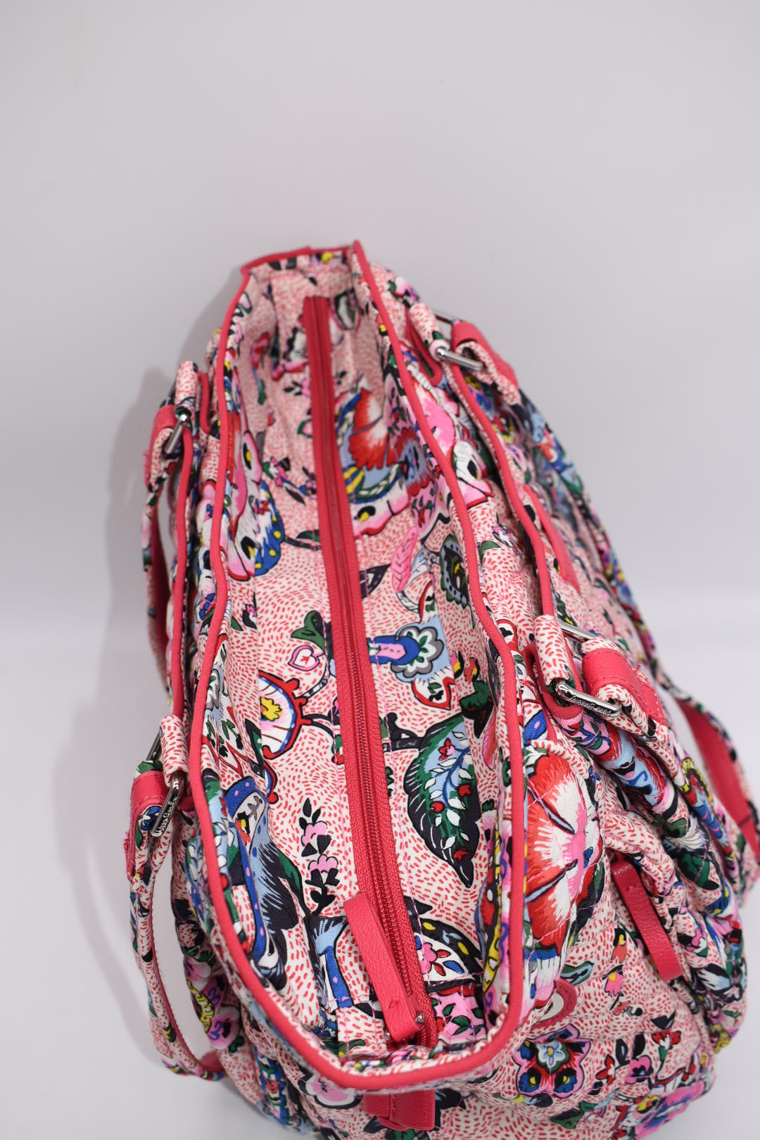 Vera Bradley Glenna Satchel Bag in "Stitched Flowers" Pattern