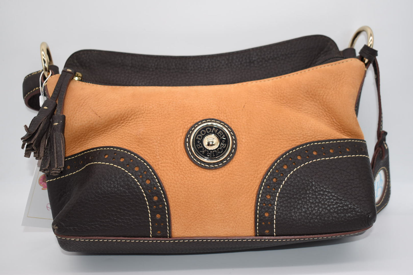 Dooney & Bourke Tangerine Nubuck Leather Shoulder Bag