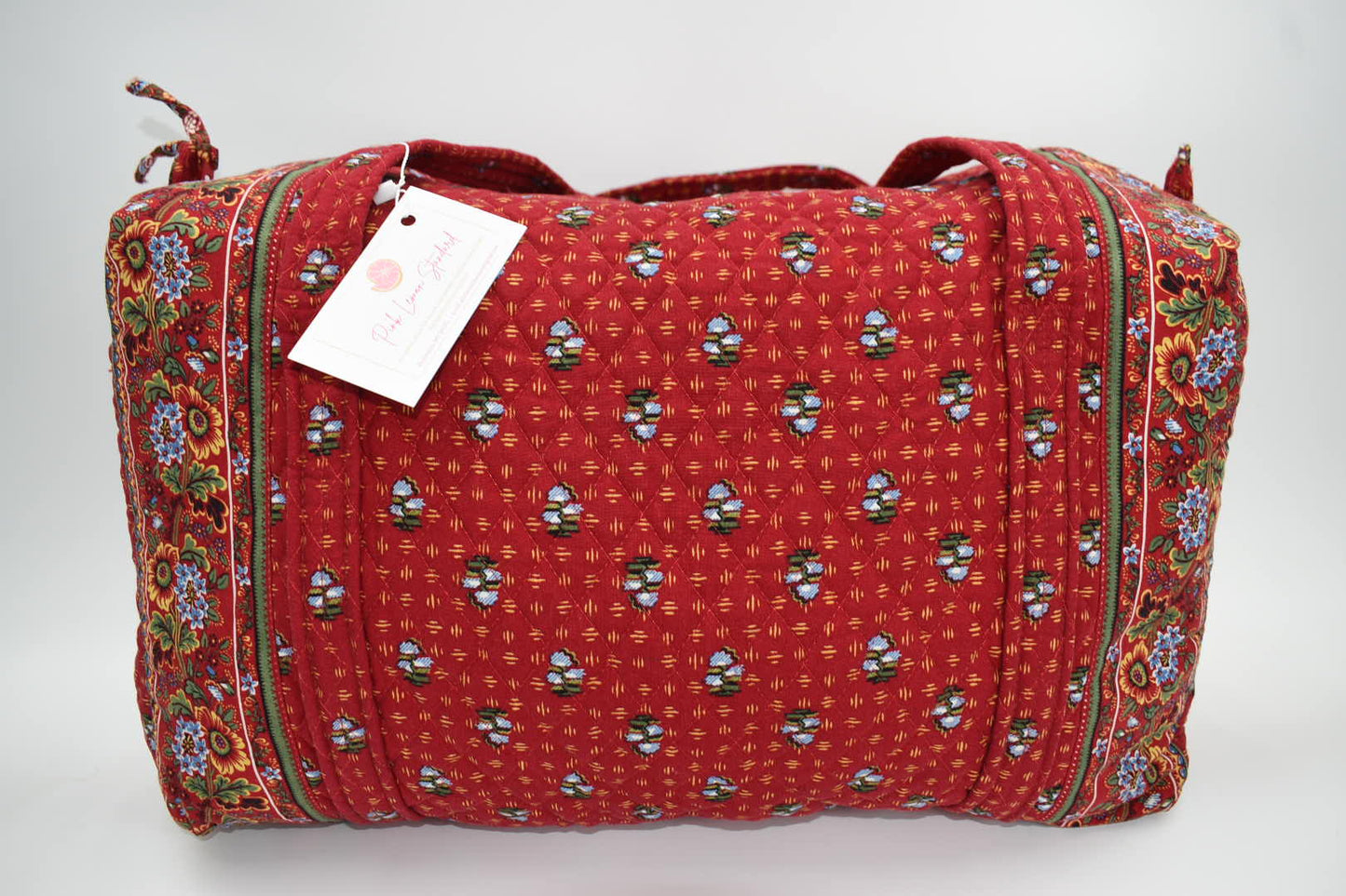 Vera Bradley Large Duffle Bag in "Provincial Red - 2000" Pattern