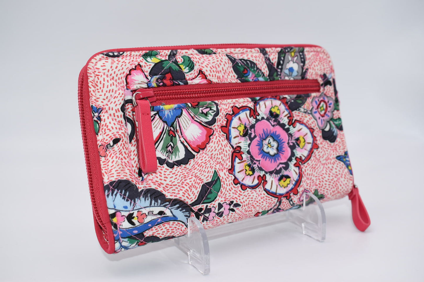 Vera Bradley RFID Turnlock Wallet in "Stitched Flowers" Pattern