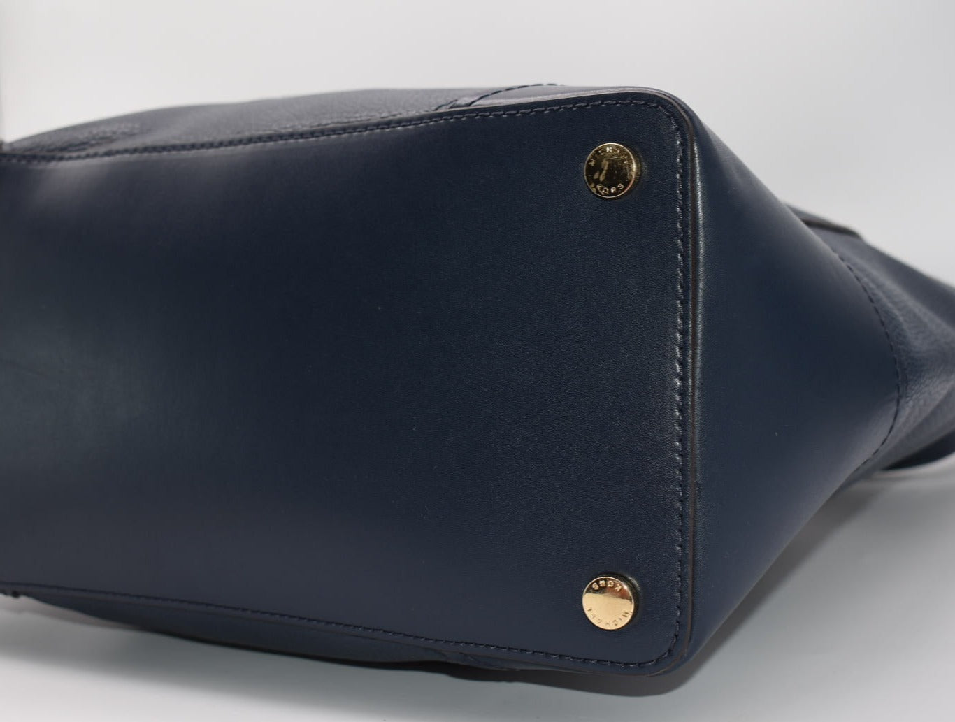 Michael Kors Aria Navy Pebble Leather Shoulder on sale Bag