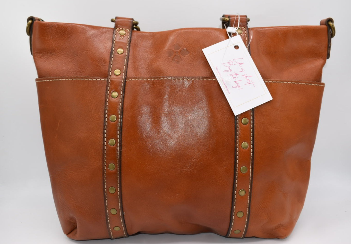 Patricia Nash Carducci Pocket Tote Bag in Heritage Tan