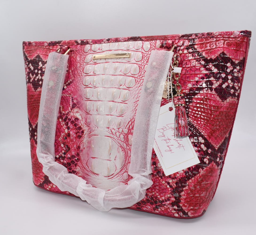 Brahmin Medium Asher Tote Bag in Crown of Hearts Ombre Melbourne