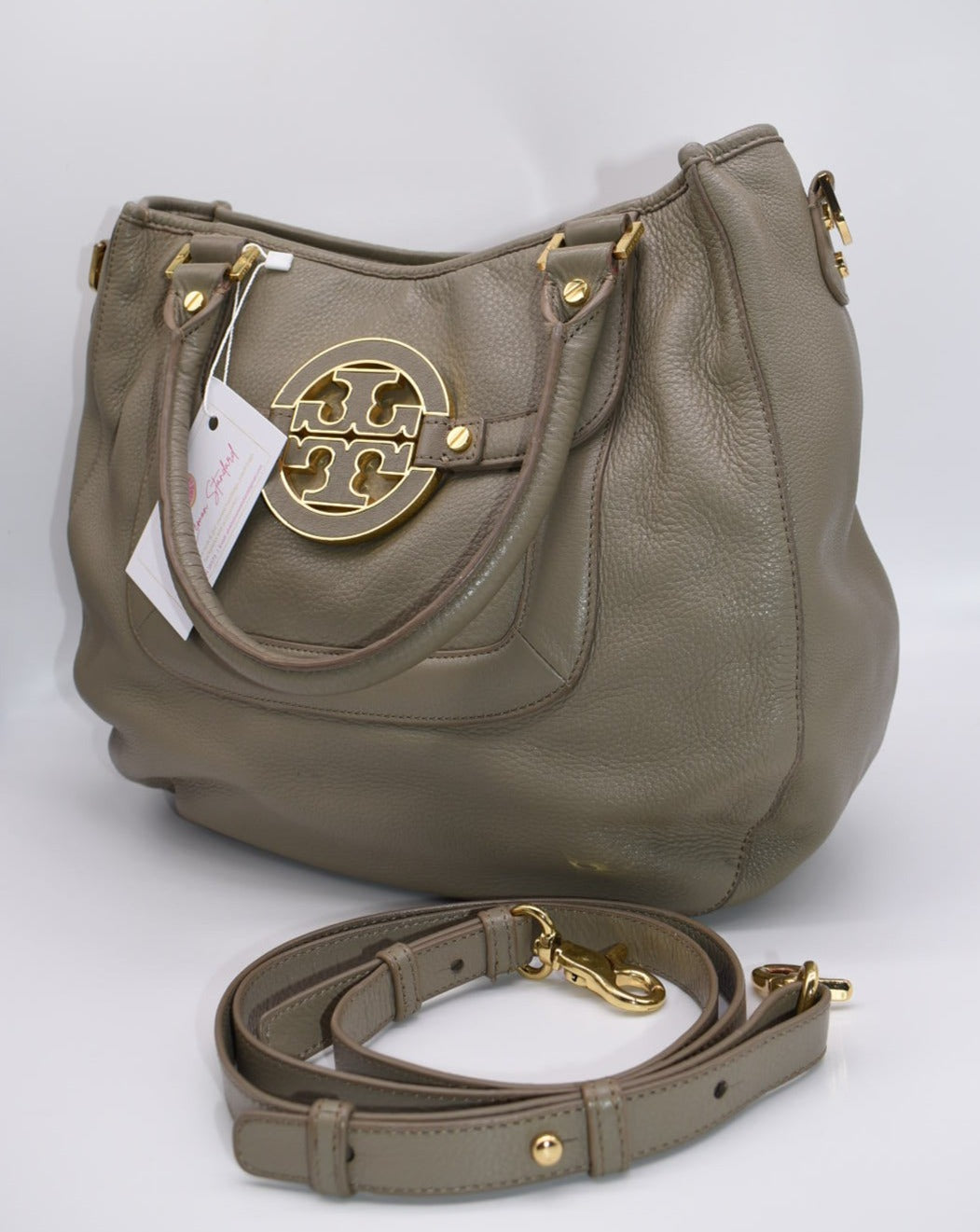 Tory Burch Amanda Hobo Bag in Earth Khaki