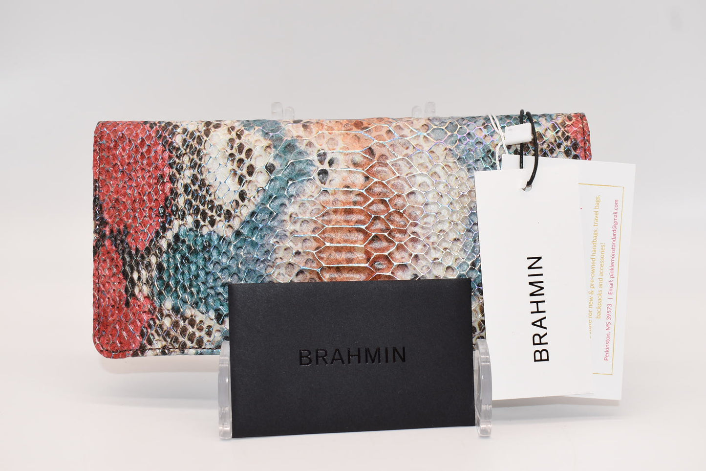 Brahmin Ady Wallet in Multi All Over Snake