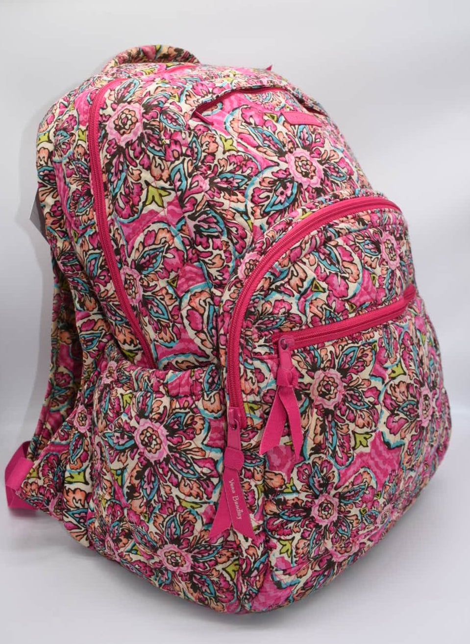 Vera Bradley Large Essential Backpack in "Sunburst Floral Pink" Pattern