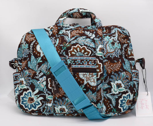 Vera Bradley Laptop /Commuter Bag in "Java Blue" Pattern