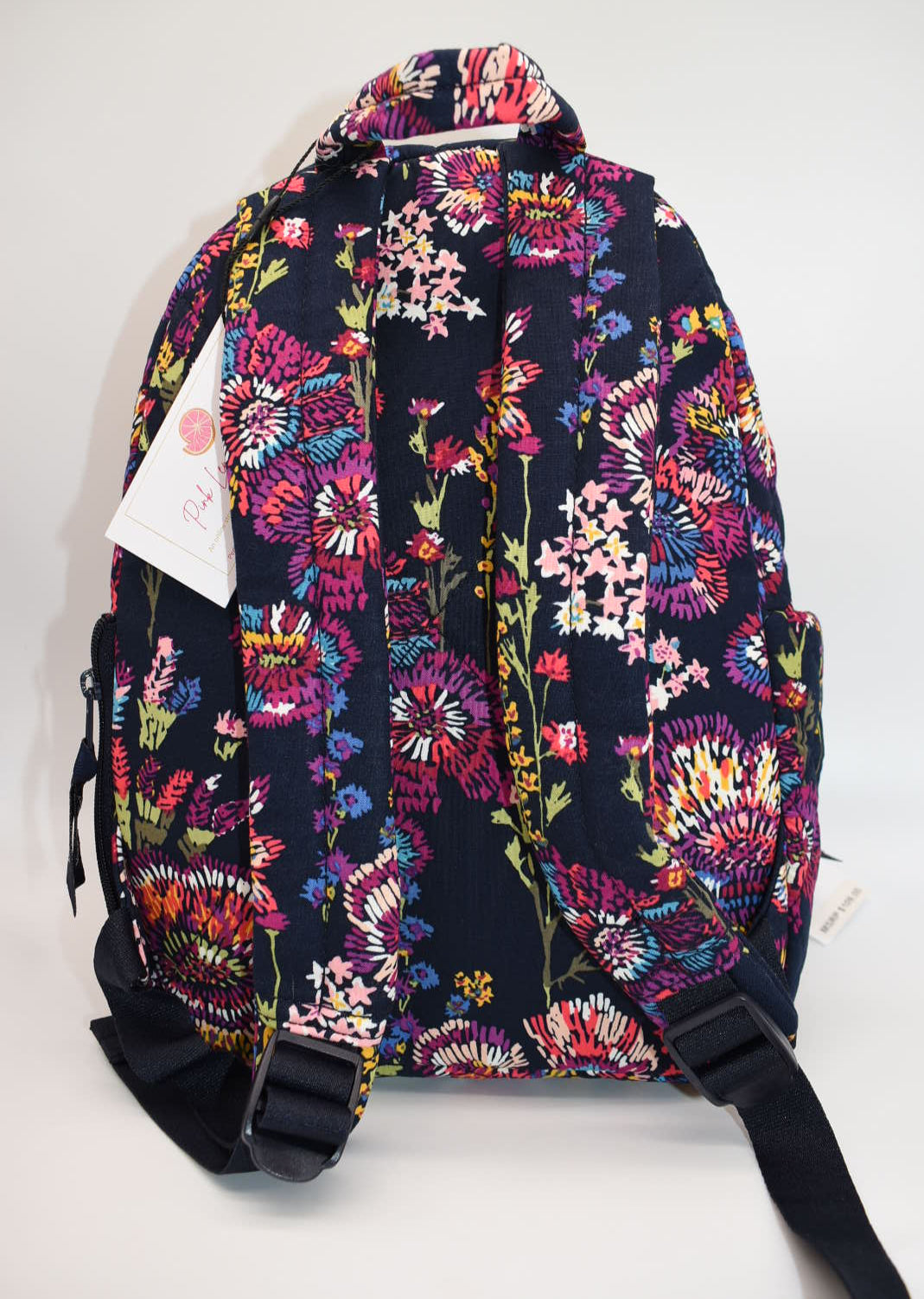 Vera Bradley Essential Compact Backpack in "Midnight Wildflowers" Pattern