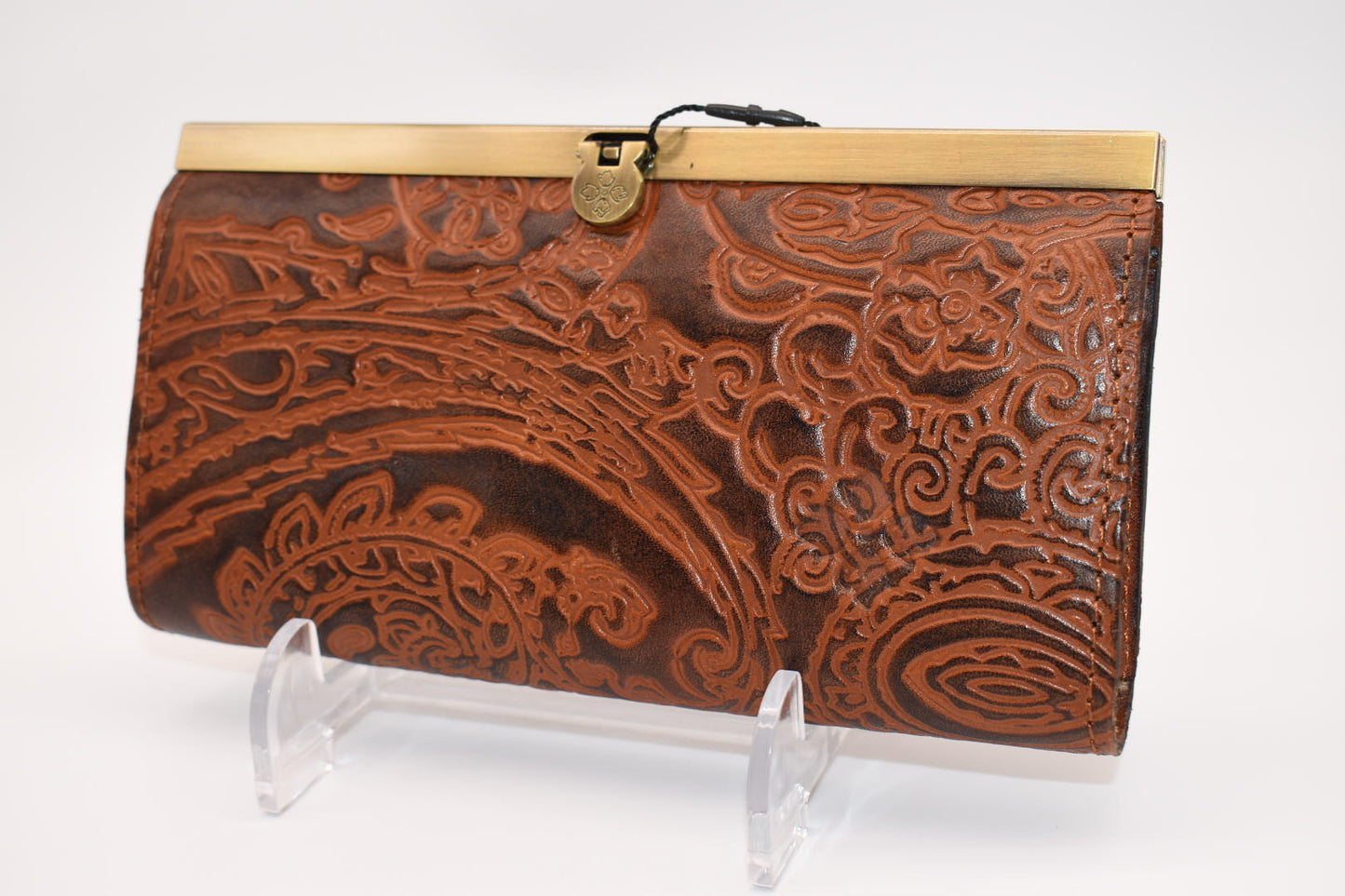 Patricia Nash Cauchy Wallet in Tooled Rust