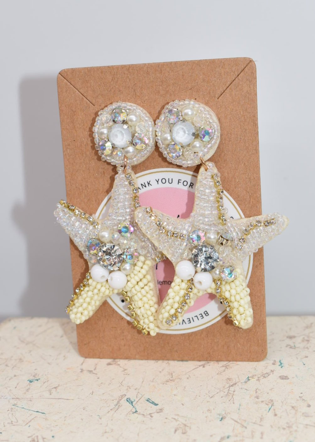 Statement Earrings: "Born to be a Star" Beaded Drop Earrings