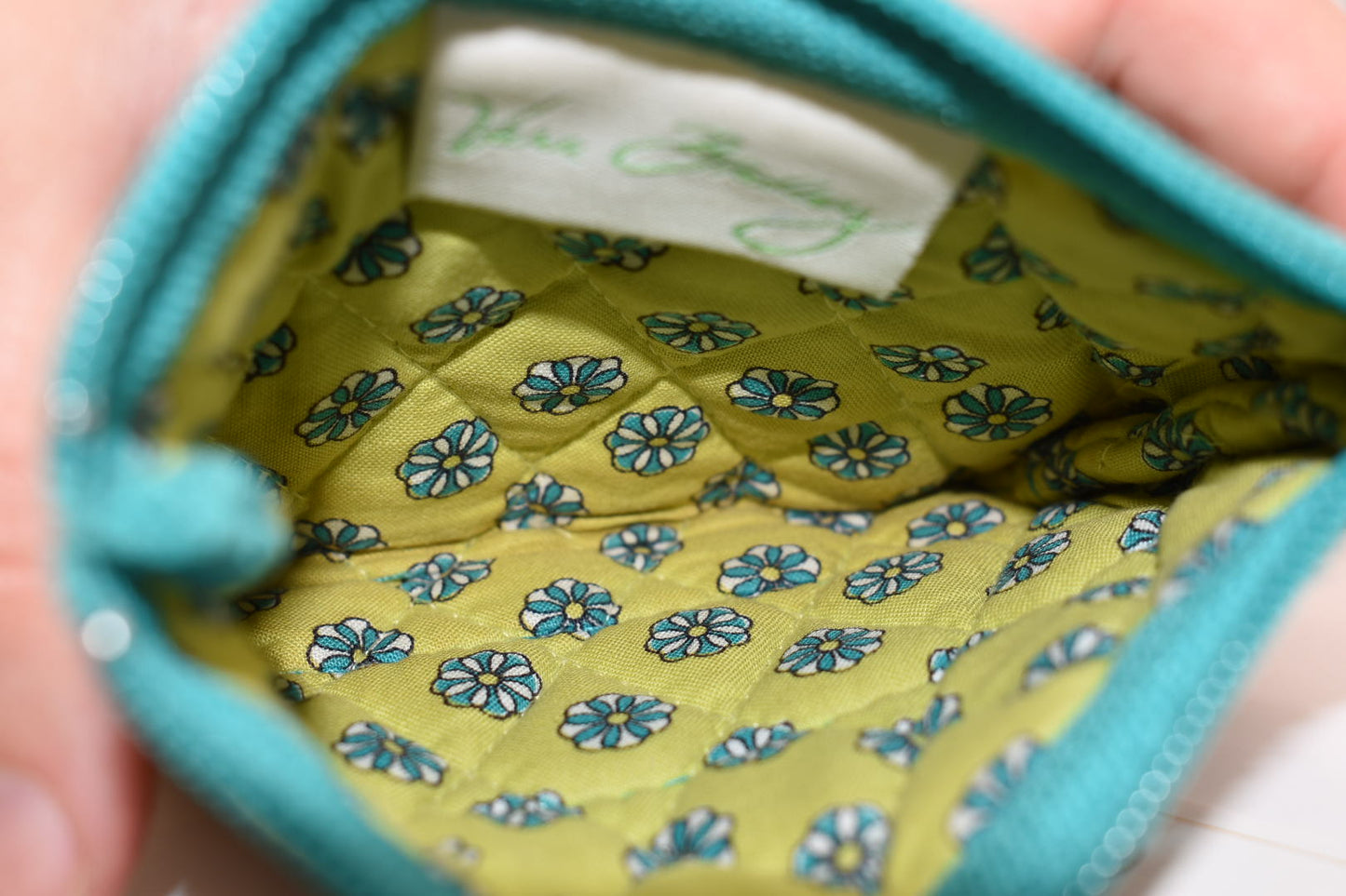 Vera Bradley Zip Coin Pouch in "Peacock" Pattern