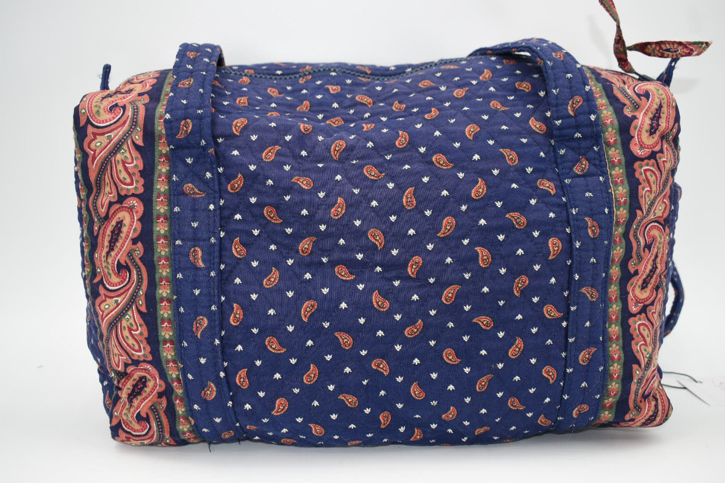 Vintage Vera Bradley Small Duffel Bag in "Regency Blue - 1987" Pattern