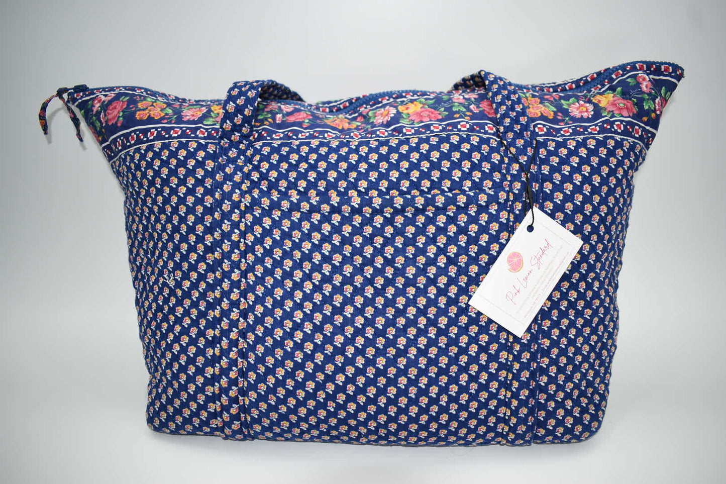 Vintage Vera Bradley Miller Travel Tote Bag in "Royal - 1992" Pattern