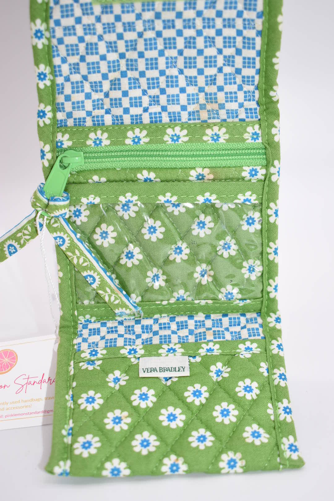 Vera Bradley Mini Trifold Wallet in "Apple Green" Pattern