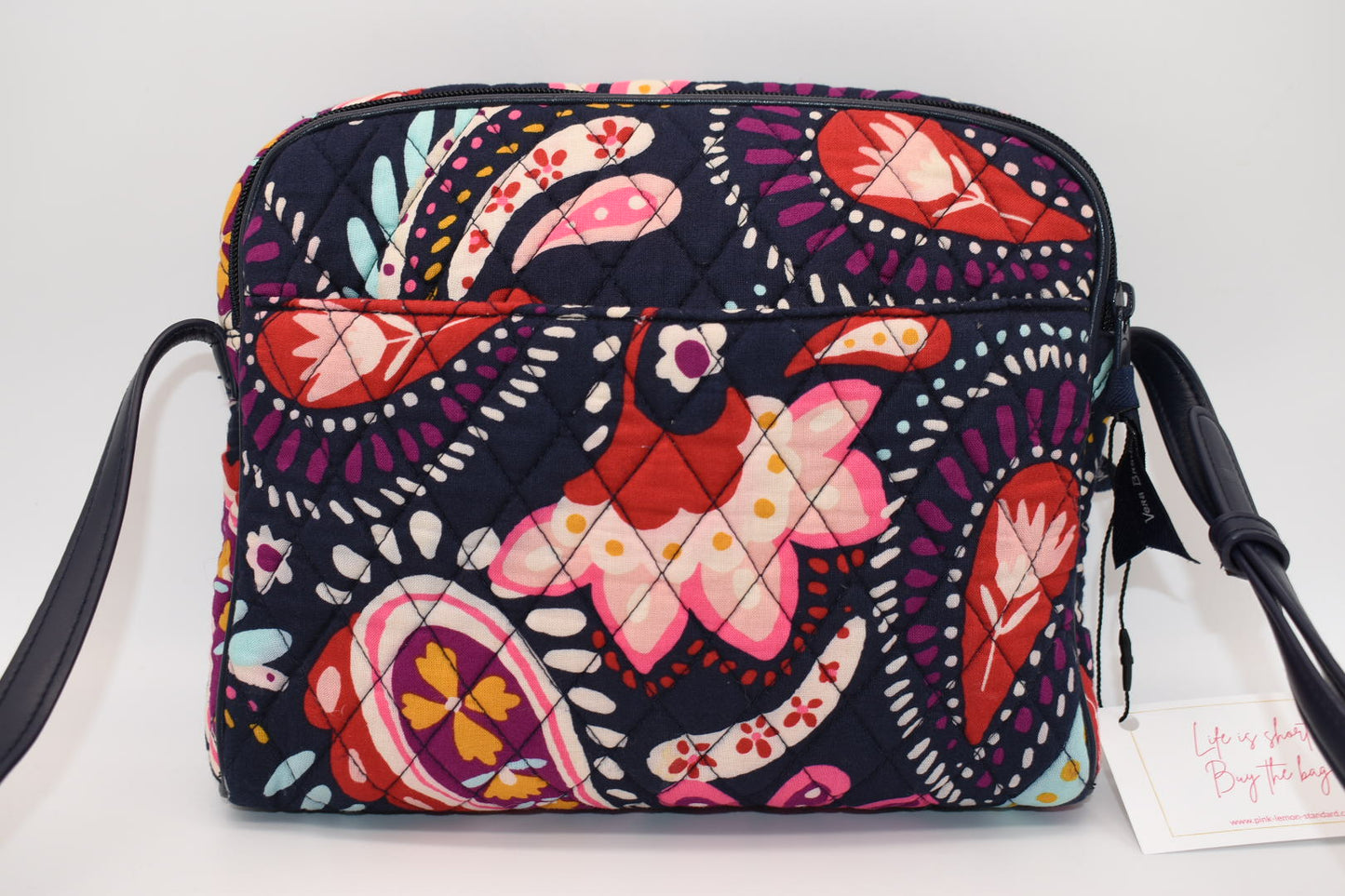 Vera Bradley Trimmed Crossbody Bag in "Painted Paisley" Pattern