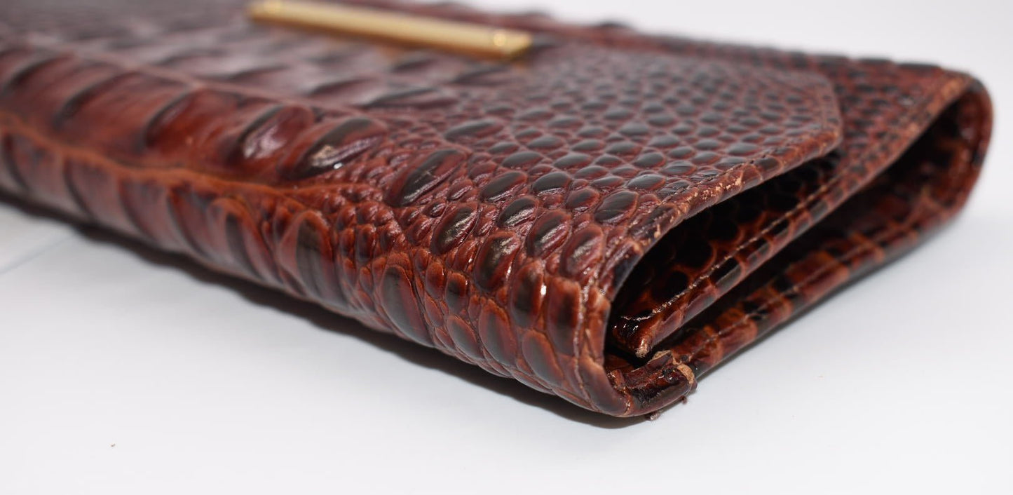 Brahmin Soft Checkbook Wallet in Pecan Melbourne