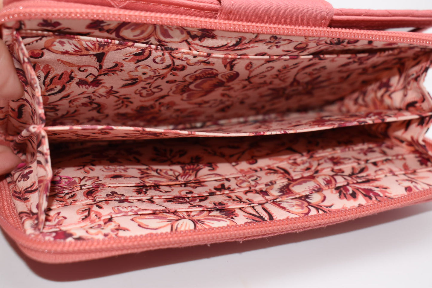 Vera Bradley RFID Turnlock Wallet in Terra Cotta Rose