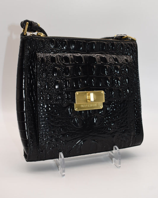 Brahmin Mimosa Crossbody Bag in Black Melbourne