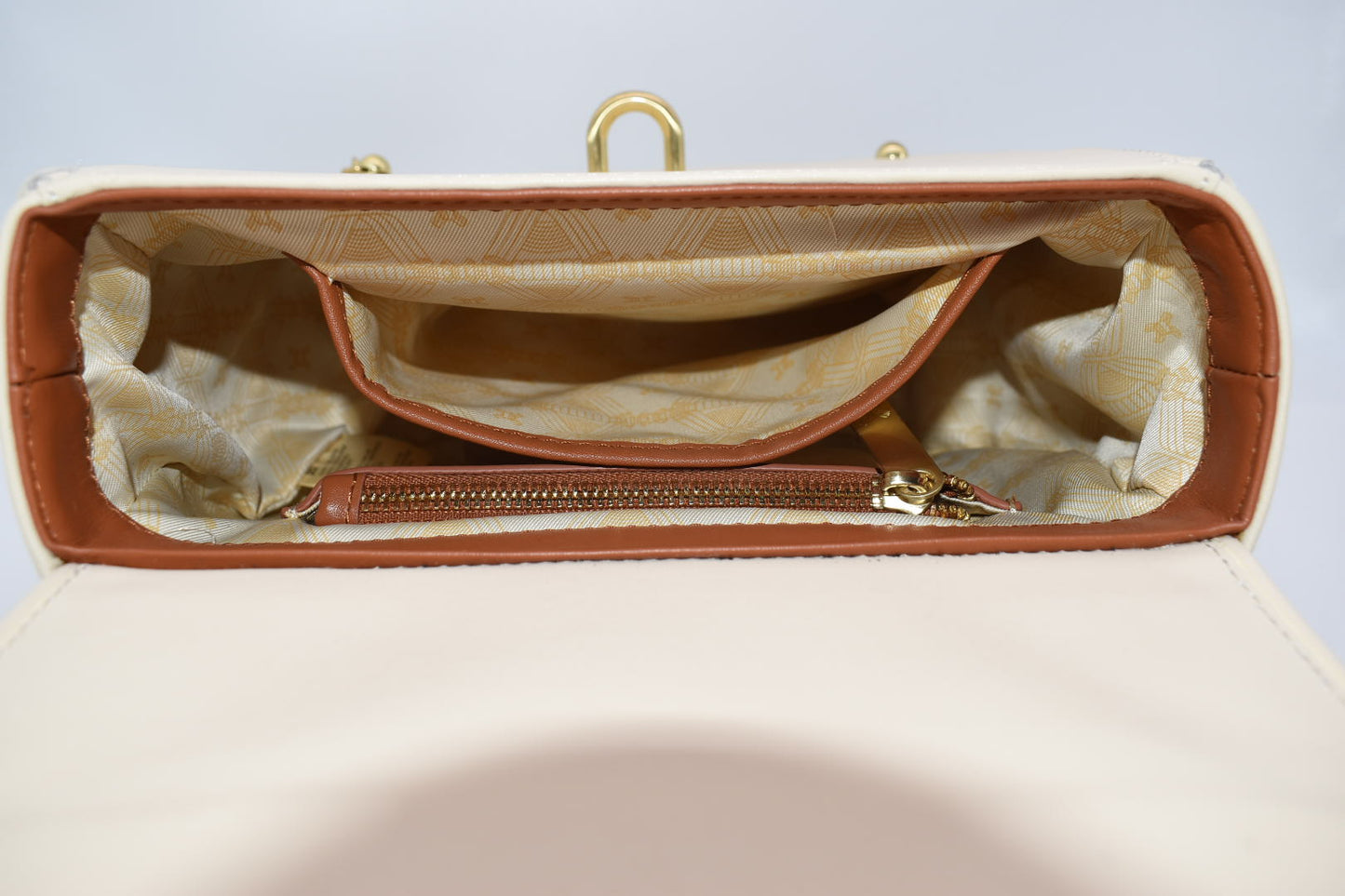 Sancia  "Babylon Bar Tooth" Bag in Ecru & Whiskey