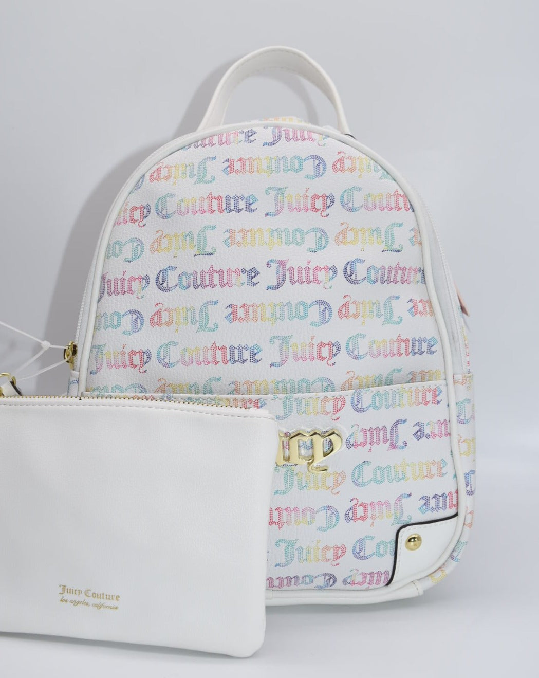 Juicy Couture Pullout Pouch Backpack in Multi White