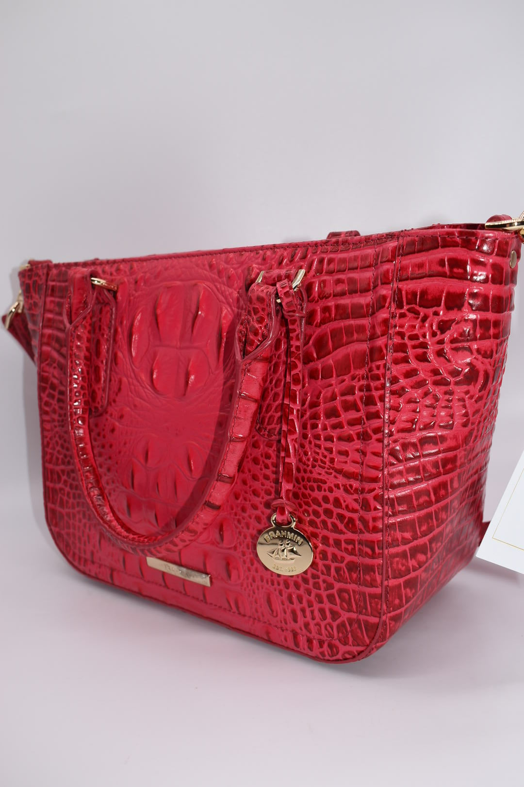 Brahmin Small Ashlee Satchel Bag in Sweetheart Ombre Melborne