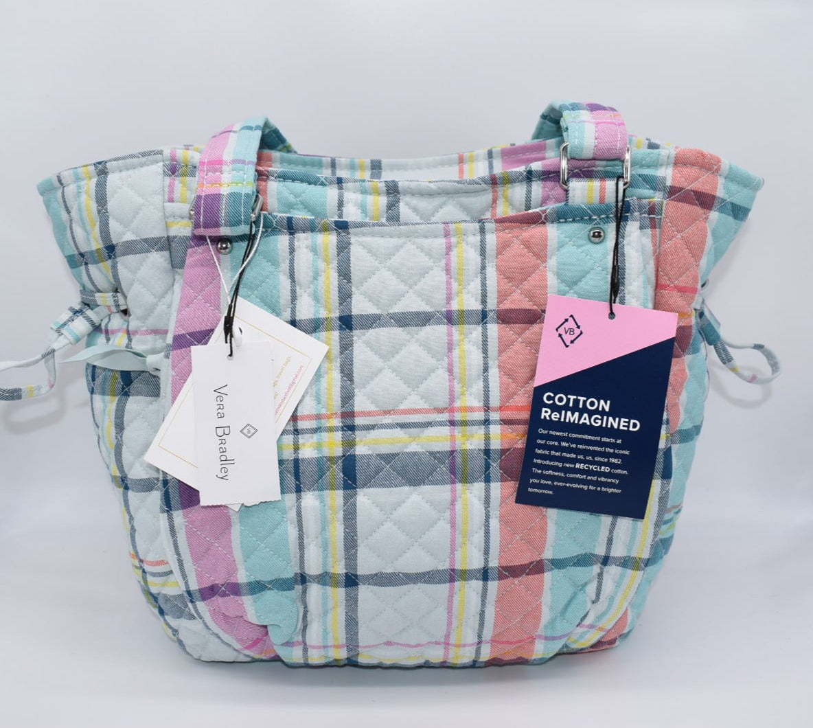 NEW selling WITH TAGS Vera Bradley Tote Pastel Plaid